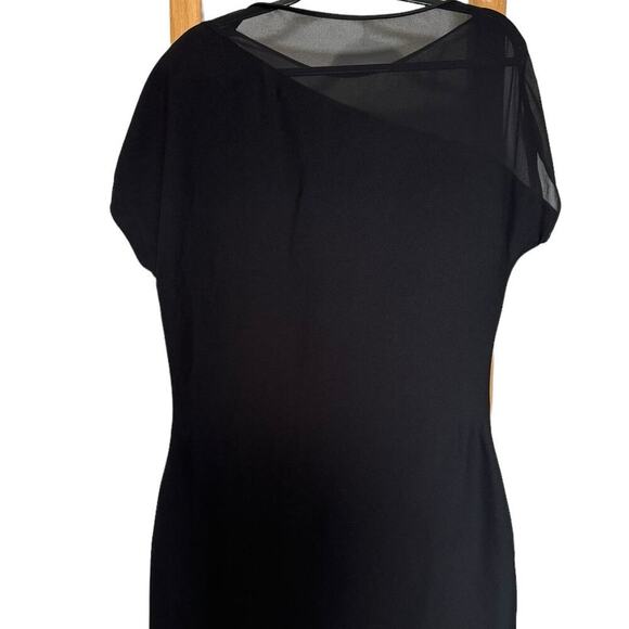 Reiss Salma Black Fitted Formal Mini Mesh Dress Size 10 - Picture 5 of 12